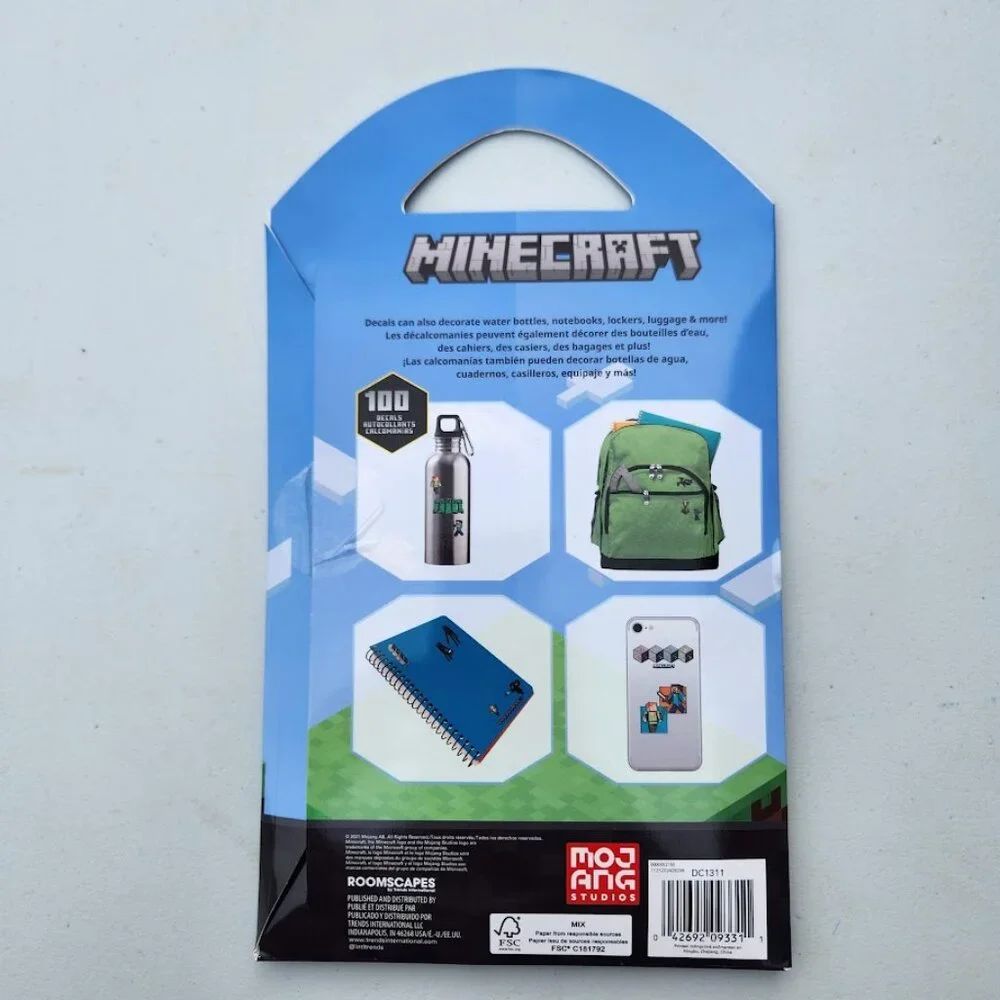 100 Minecraft Sticker Decal Set Bundle 100 Stickers Decals for Laptops, Cell Pho